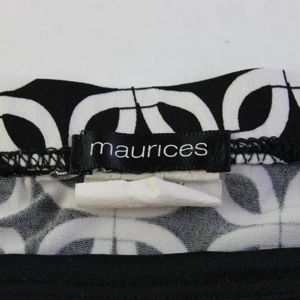 Maurices Black White and Red Strapless Swim Top Women's XL