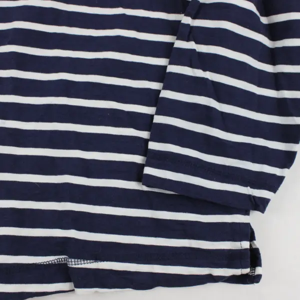 Old Navy Plus Size 3X Navy White Striped Long Sleeve Henley Blouse