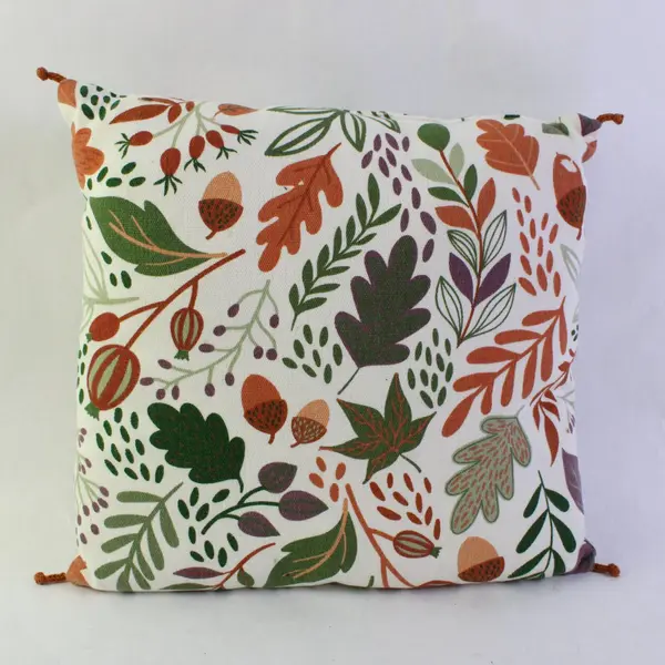 Autumn Leaves/Acorns Design Seasonal Cushion/Pillow, 13.8"x12" 