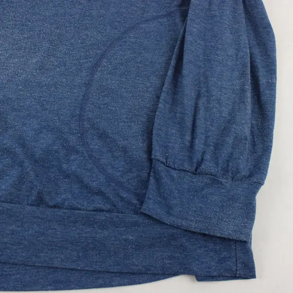 Womens Plus Size 26W Blue Top Long Sleeve Stretch Casual Blouse