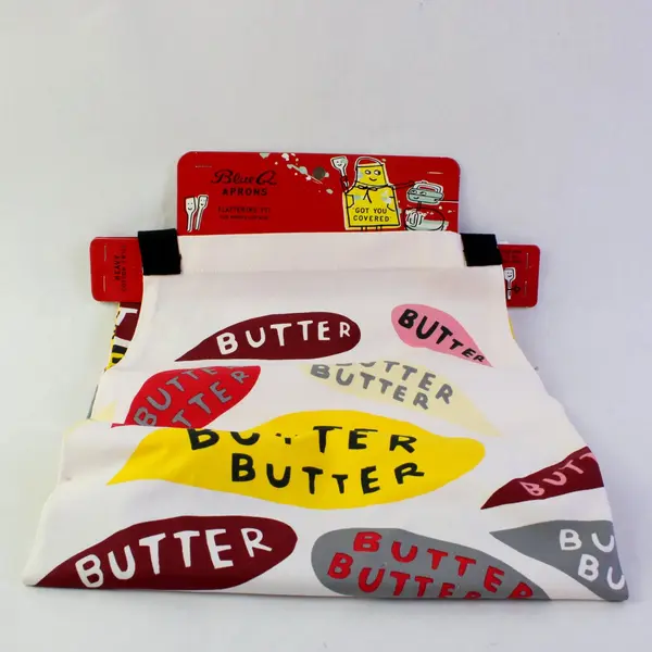 Blue Q Butter Butter Butter Flattering Fit Heavy Cotton Twill Apron NEW