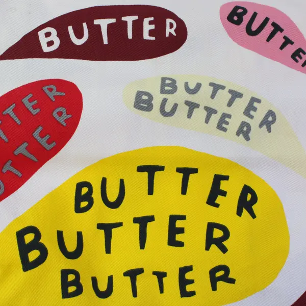 Blue Q Butter Butter Butter Flattering Fit Heavy Cotton Twill Apron NEW