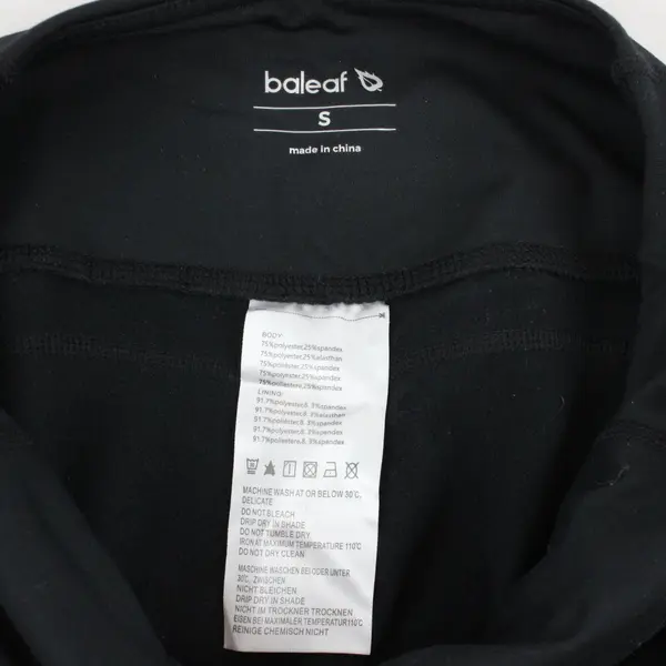 Baleaf Women’s Black Leggings with Pockets High Waisted Athletic Sz Small 