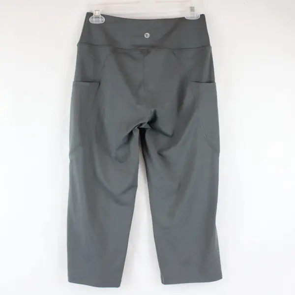 Baleaf Women’s Gray Capri Leggings with Pockets High Waisted Athletic Sz Small 