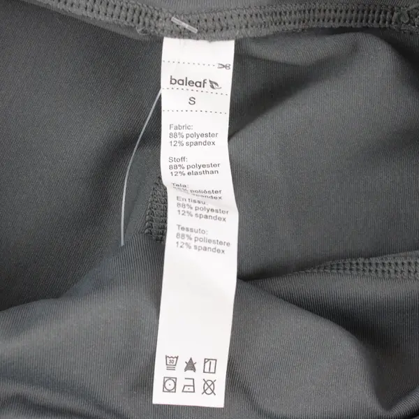 Baleaf Women’s Gray Capri Leggings with Pockets High Waisted Athletic Sz Small 