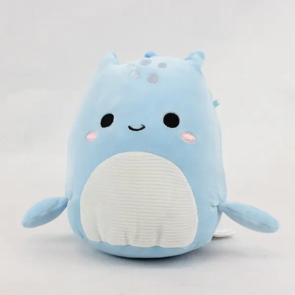 Squishmallows Blue White Dinosaur Plush Stuffed Animal Washable 2024 Small