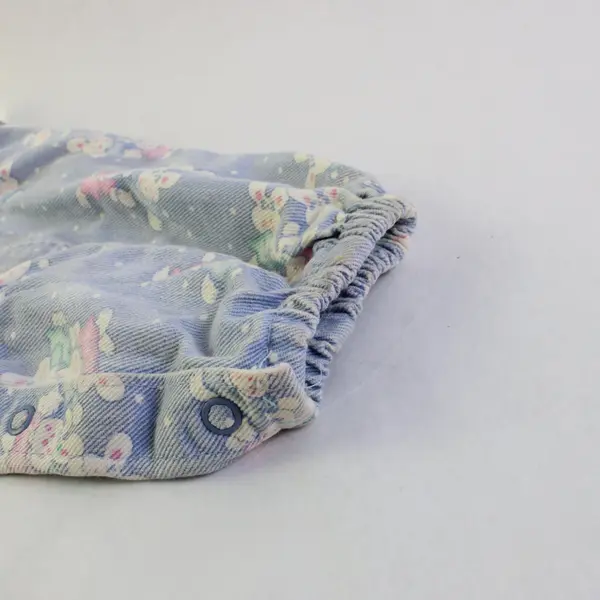 Vintage OshKosh B'Gosh Vestbak Bunny Print Denim Overalls Girls' Size 3T FLAWED