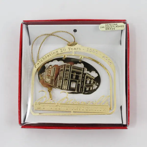 Nation's Treasures McMinnville Oregon Downtown Assoc 1986-2006 Brass Ornament