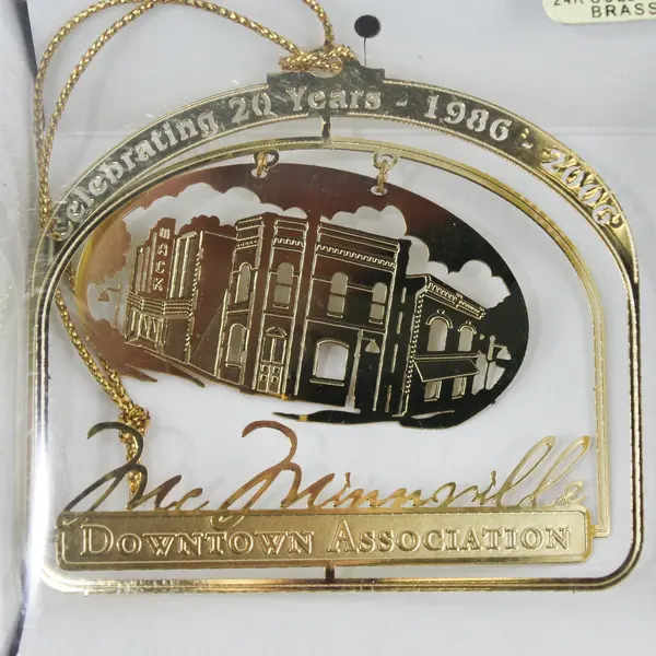 Nation's Treasures McMinnville Oregon Downtown Assoc 1986-2006 Brass Ornament