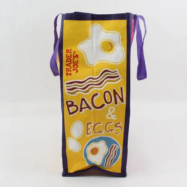 Trader Joe's Reusable Shopping Tote Mac & Cheese PB&J Milk Cookies Ketchup