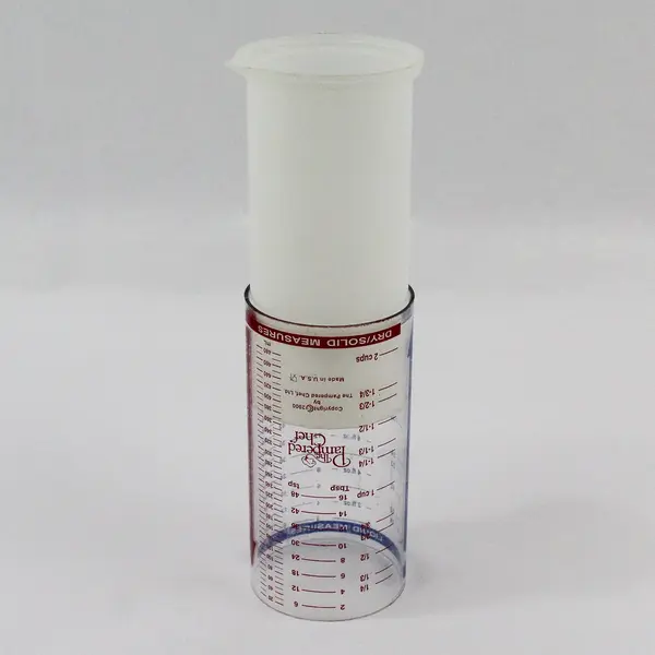 Pampered Chef Adjustable Sliding Measure All Cup Dry Or Wet Ingredients 2 Cups