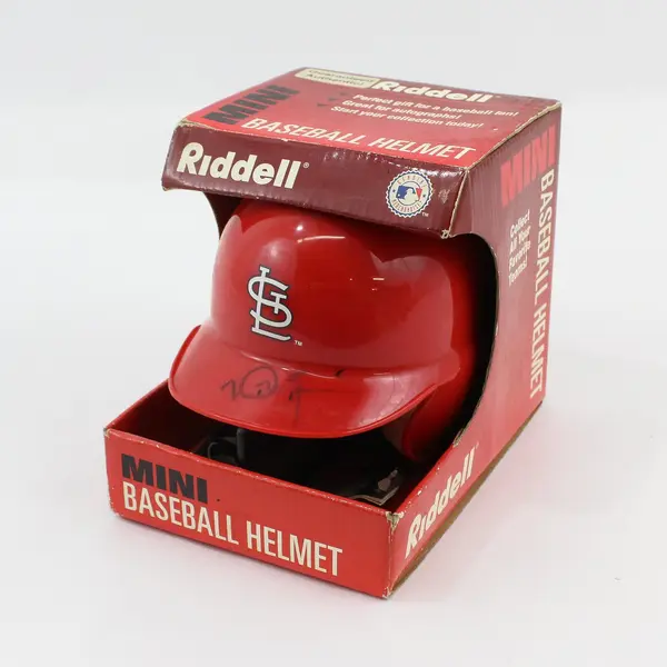 MLB St. Louis Cardinals Mini Batting Helmet by Riddell 1997 Unknown Signature