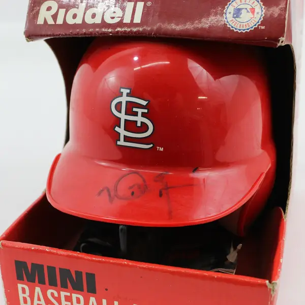 MLB St. Louis Cardinals Mini Batting Helmet by Riddell 1997 Unknown Signature