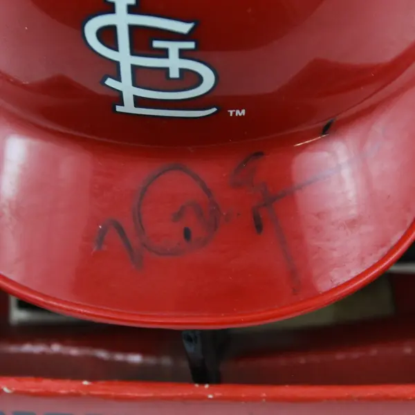 MLB St. Louis Cardinals Mini Batting Helmet by Riddell 1997 Unknown Signature