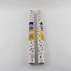 Lot of 2 Kittrich Magic Cover White Cherries Decorative Covering 5 Yds x 18"
