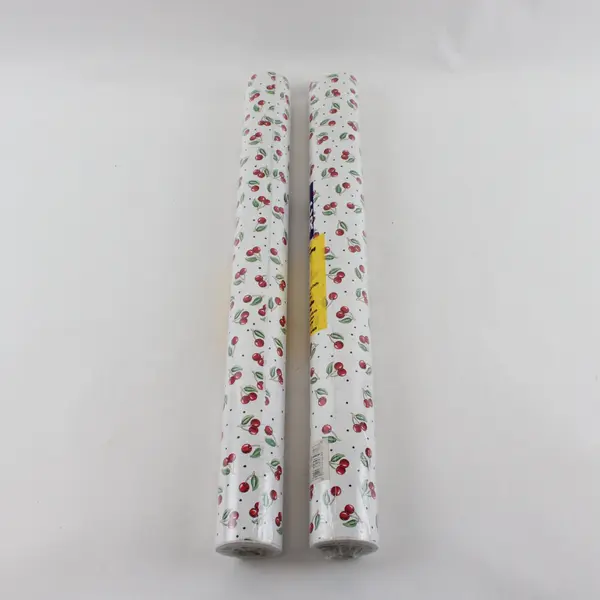 Lot of 2 Kittrich Magic Cover White Cherries Decorative Covering 5 Yds x 18"