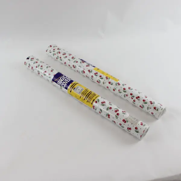 Lot of 2 Kittrich Magic Cover White Cherries Decorative Covering 5 Yds x 18"