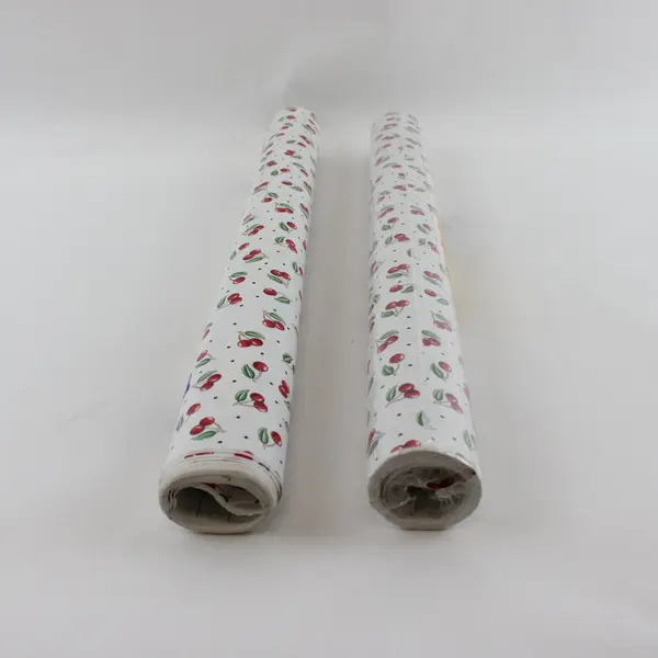 Lot of 2 Kittrich Magic Cover White Cherries Shelf Liner 5 Yds x 18"