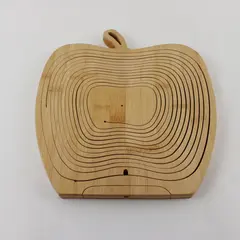 Collapsible Wooden Apple Fruit Basket Decorative Folding Storage