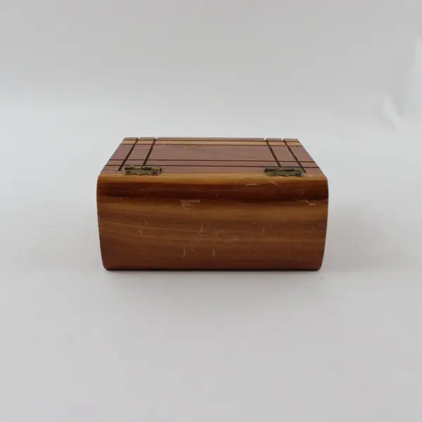 Wooden Jewelry Trinket Box Hinged Lid Palm Springs CA