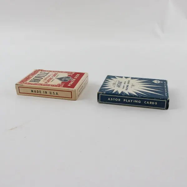 Lot of 2 Vintage Hoyle Astor Playing Cards Decks Plastic Coated