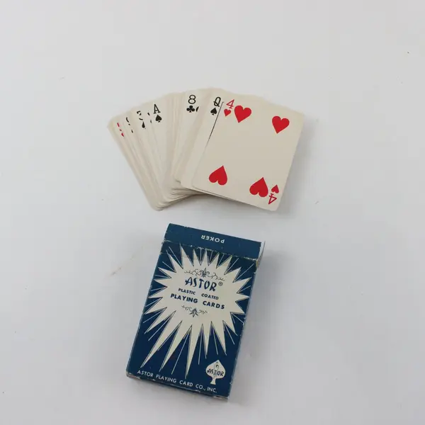 Lot of 2 Vintage Hoyle Astor Playing Cards Decks Plastic Coated