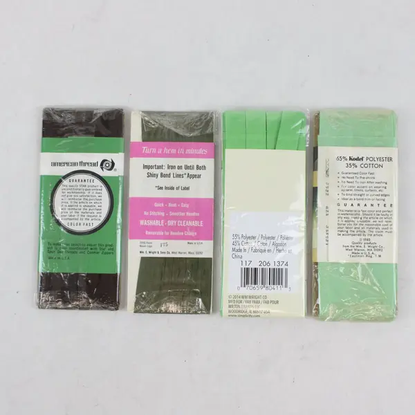 Lot of 4 Wrights Star Sewing Trims Bias Tape Hem Facing New