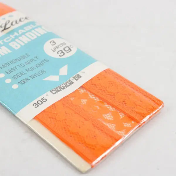 Lot of 5 Wrights Boiltex Clark's O.N.T Orange Gold Sewing Trim