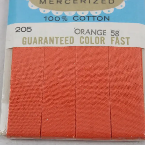 Lot of 4 Mixed Brand Orange Red Sewing Trims Bias Tape Seam Binding