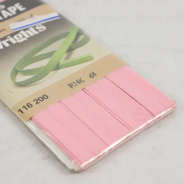 Lot of 4 Wrights J&P Coats Talon Pink Bias Tape Seam Binding Trims