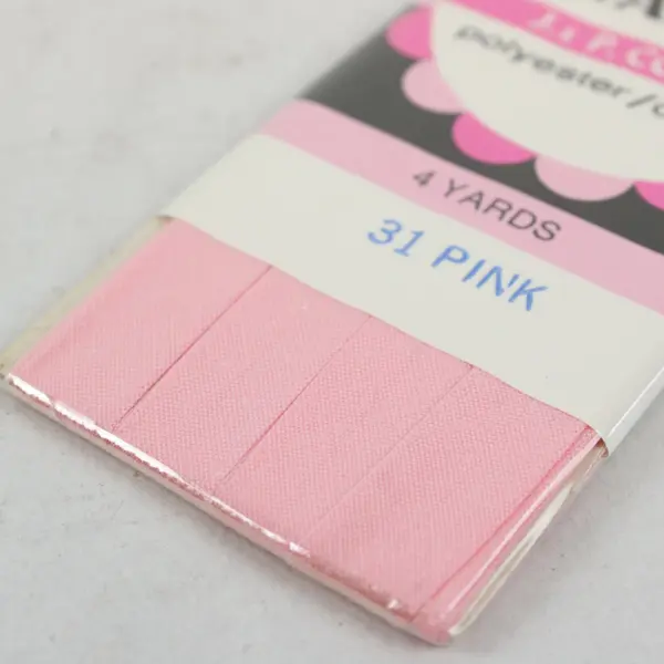 Lot of 4 Wrights J&P Coats Talon Pink Bias Tape Seam Binding Trims