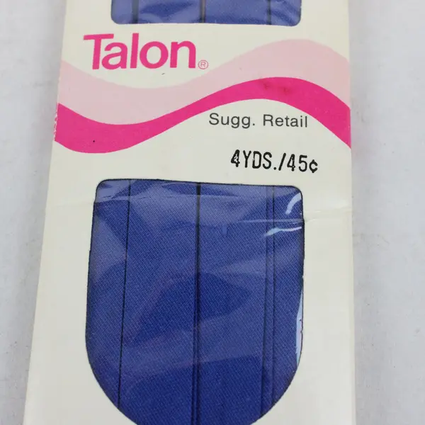 Vintage Lot of 5 Blue Sewing Trims Bias Tape Seam Binding Hem Facing