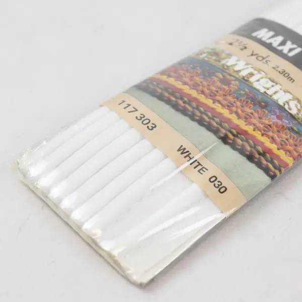 Lot of 4 Mixed Brand White Sewing Trims Maxi Piping Twill Seam Binding Bias Tape