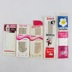 Lot of 5 Talon Bondex Iron-On Mending Tape Bias Tape Seam Binding