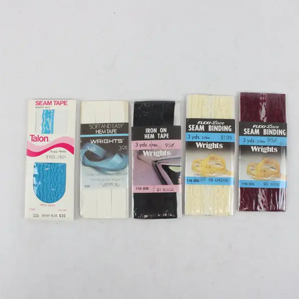 Wrights Talon Mixed Sewing Trims Lot of 5 Hem Tape Seam Binding New