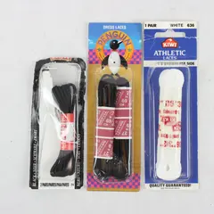 Lot of 4 Pairs Kiwi Penguin Shoe Laces Black White 27in 36in