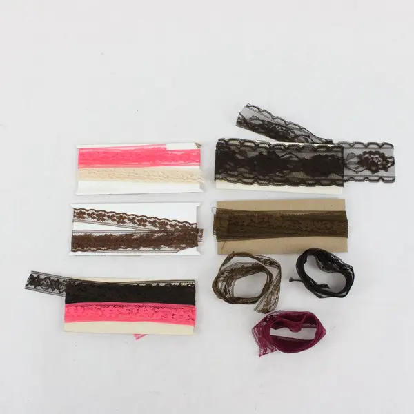 Lot of Assorted Lace Trim Brown Pink Burgundy Sewing Crafts