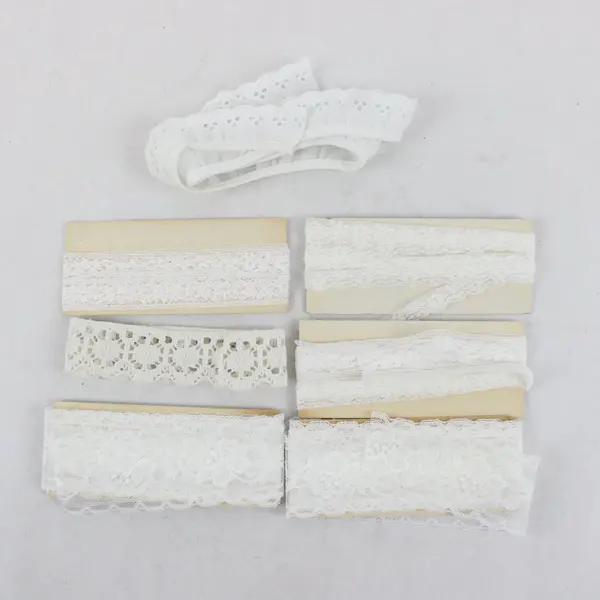 Lot of Assorted White Lace Trim Sewing Craft Embellishments