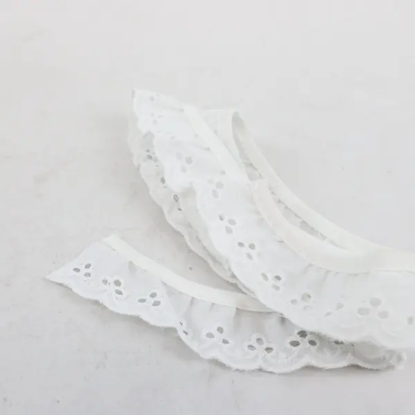 Lot of Assorted White Lace Trim Sewing Craft Embellishments