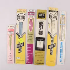 Lot of 6 Assorted Zippers J&P Coats Talon C&C Conmar New