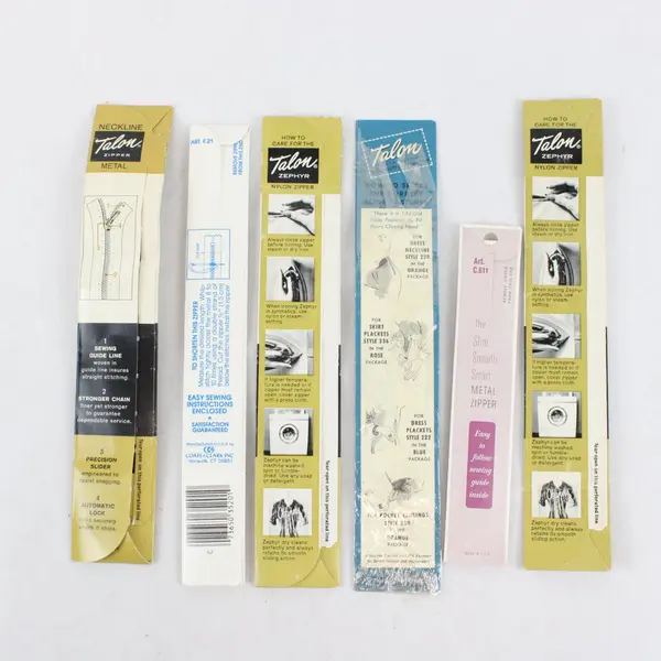 Lot of 6 Assorted Talon C&C J&P Coats Zippers New