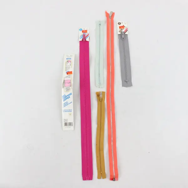 Lot of 6 Assorted Coats Zippers Sewing Mixed Colors 7-21 in
