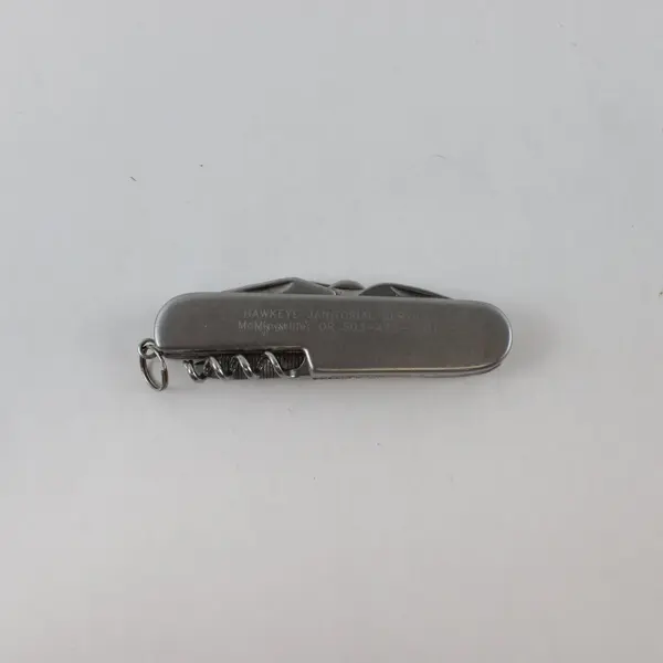 Lot of 2 Spirit Mountain Casino Hawkeye Janitorial Service Pocket Tools Knife