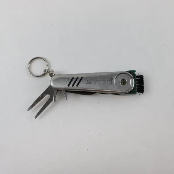 Lot of 2 Spirit Mountain Casino Hawkeye Janitorial Service Pocket Tools Knife