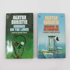 Lot of 2 Vintage 1974 Agatha Christie Novels Featuring Hercule Poirot Paperback