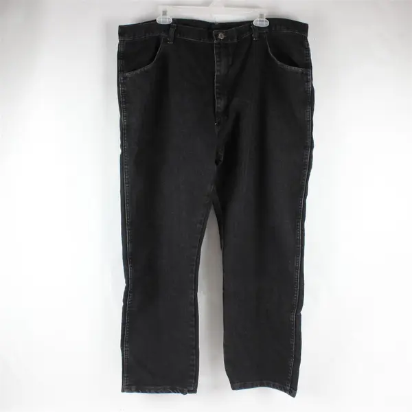 Wrangler Black Denim Regular Fit Jeans Men's Size 42x29