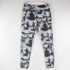 Athletic Works Girls Tie Dye Leggings Gray/White With Pockets XL(14-16)