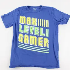 The Children's Place Boys Blue Max Level Gamer Graphic T-Shirt L 10-12