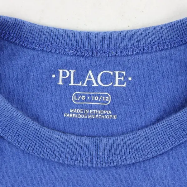 The Children's Place Boys Blue Max Level Gamer Graphic T-Shirt L 10-12