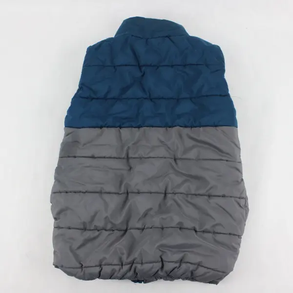 Puma Boys Puffer Vest Blue Gray Full Zip Sleeveless Youth S (7/8)
